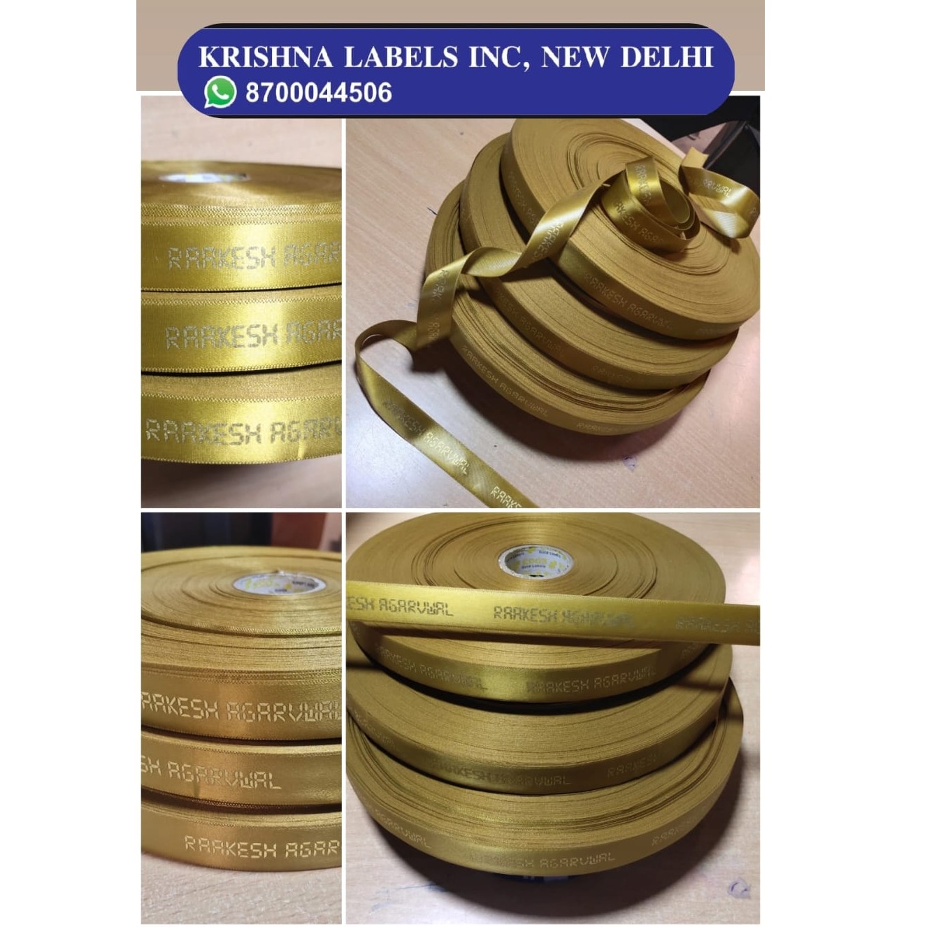 Satwa Ribbons CUSTOM PRINTED SATIN RIBBON MANUFACTURER IN JAMNAG... | Woven Label ...