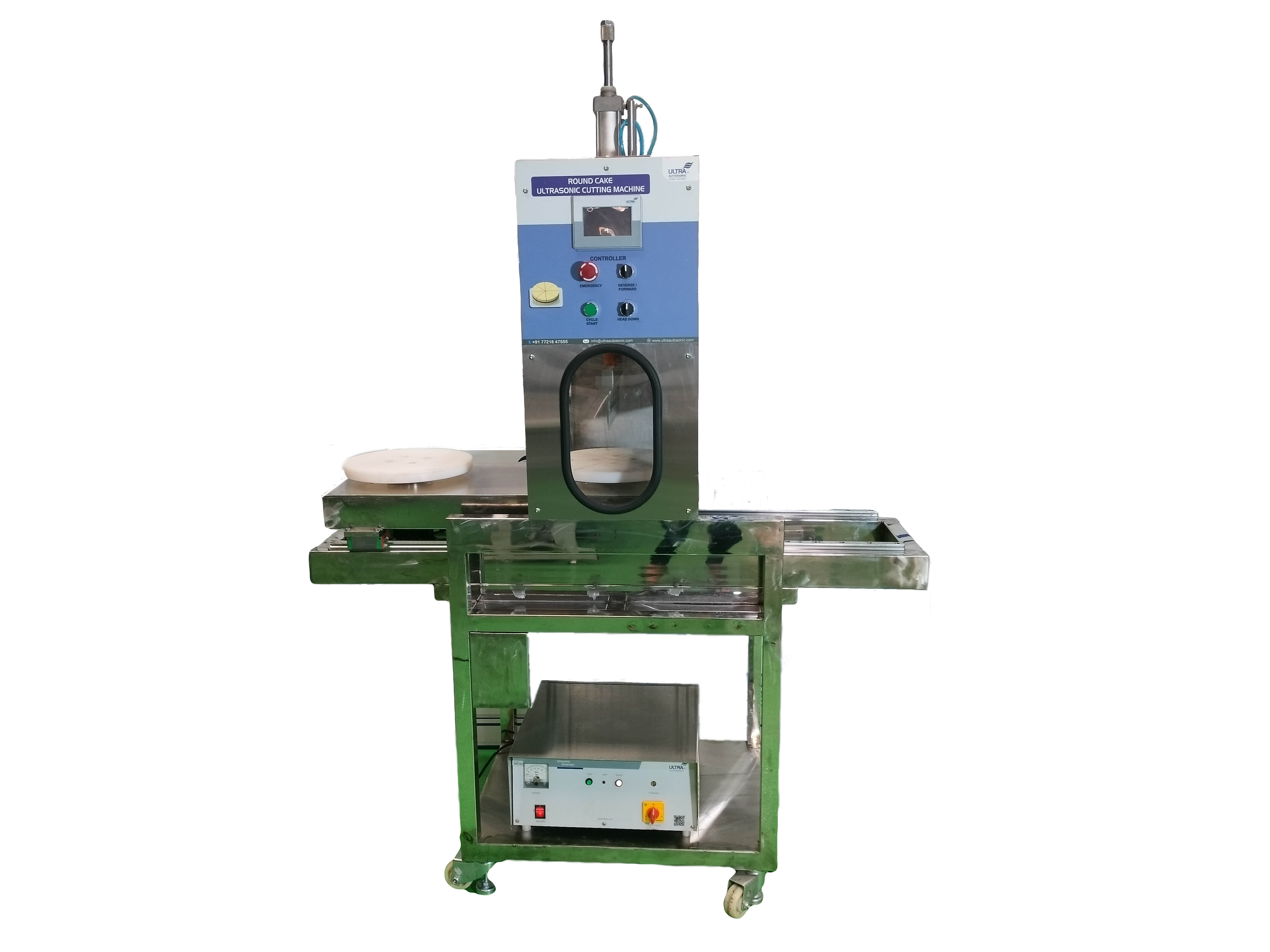 Round Cake Ultrasonic Cutting Machine