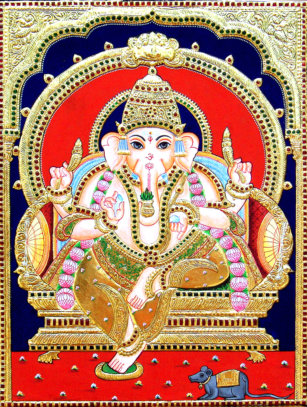 Ganesha 6x5 Tanjore