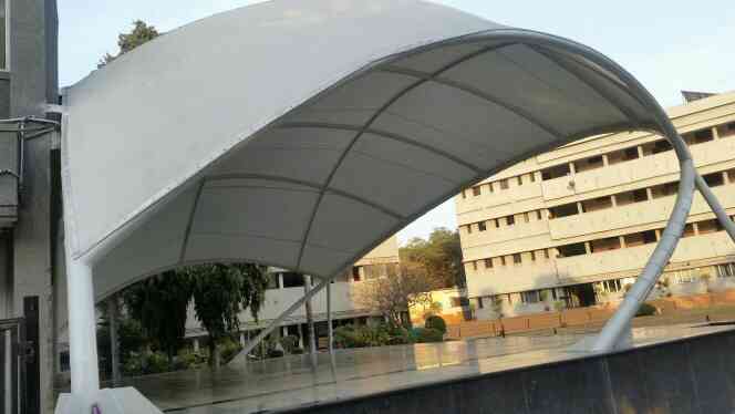 stage covering with tensile fabric arcway tech structures stage covering