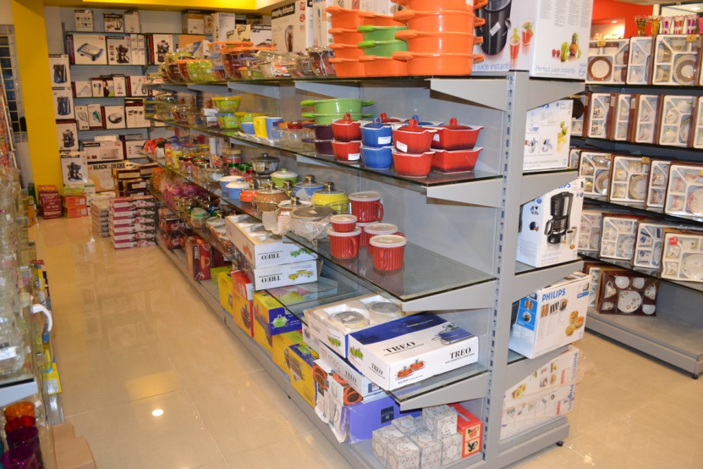 Supermarket racks in