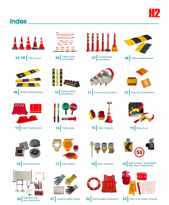 Road Safety Products are used to decorate roa H2 SAFETY INDIA PVT.LTD.
