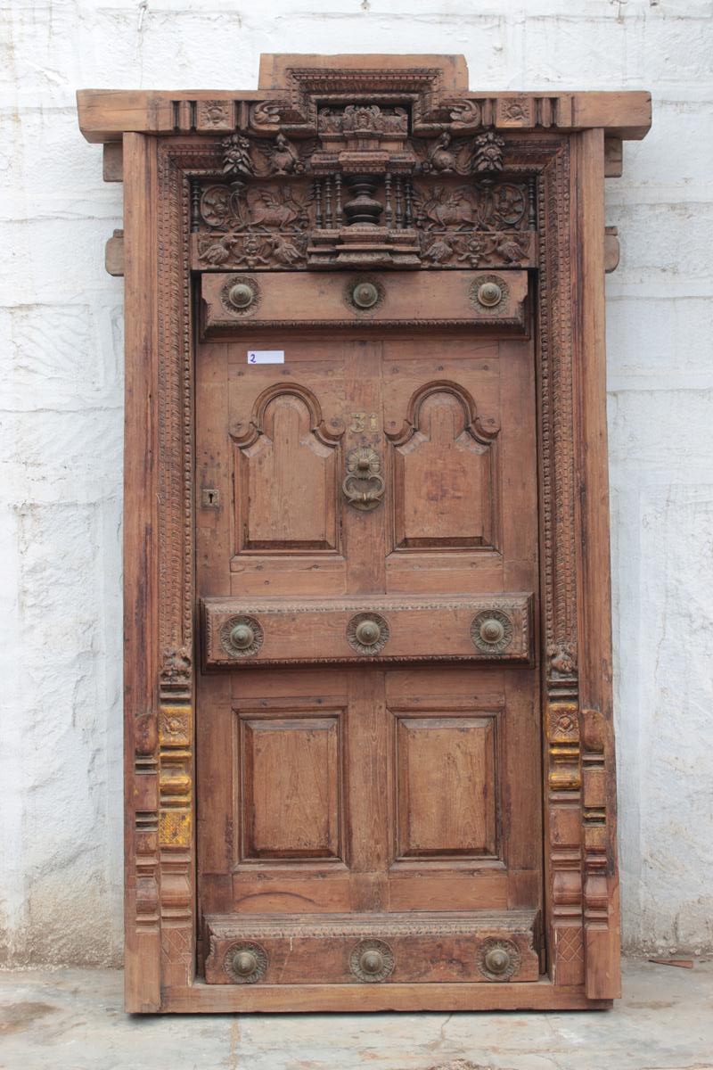 South Indian Chettinad Door Home Decor Collectible Solanki Prachin Wooden Hand Carved Old Vintage Furniture Handicraft Antique Look South Indian Chettinad Door Home Decor Collectible