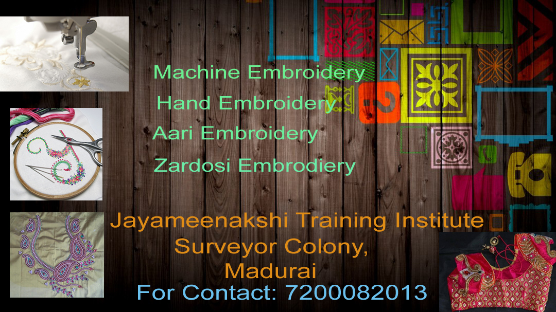 Aari and Zardosi Embroidery Classes in Madura Jaya Meenakshi
