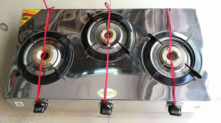 surya jyoti 3 burner gas stove