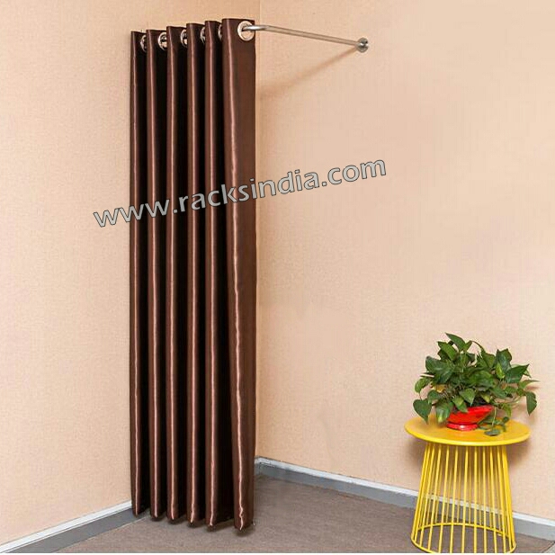 L Shaped Curtain Rod Dressing Room Dress Up Display Racks