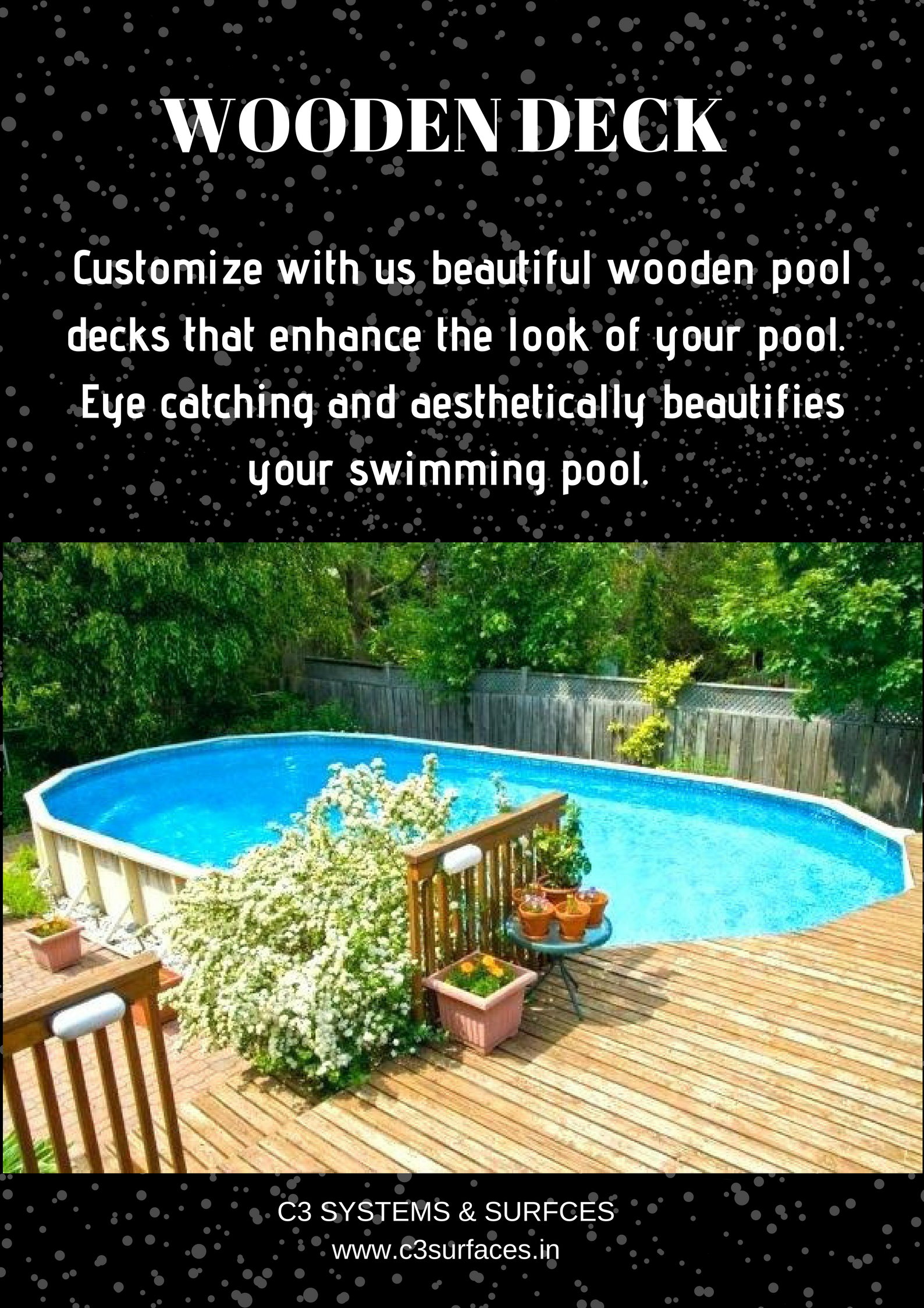 Wooden pool decks en