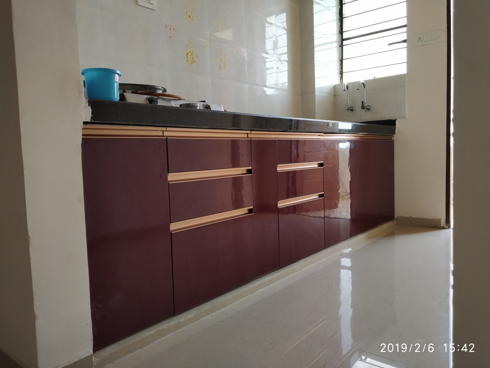 Straight Modular Kitchen With Good Quality Ma Aadhya Modular Kitchen