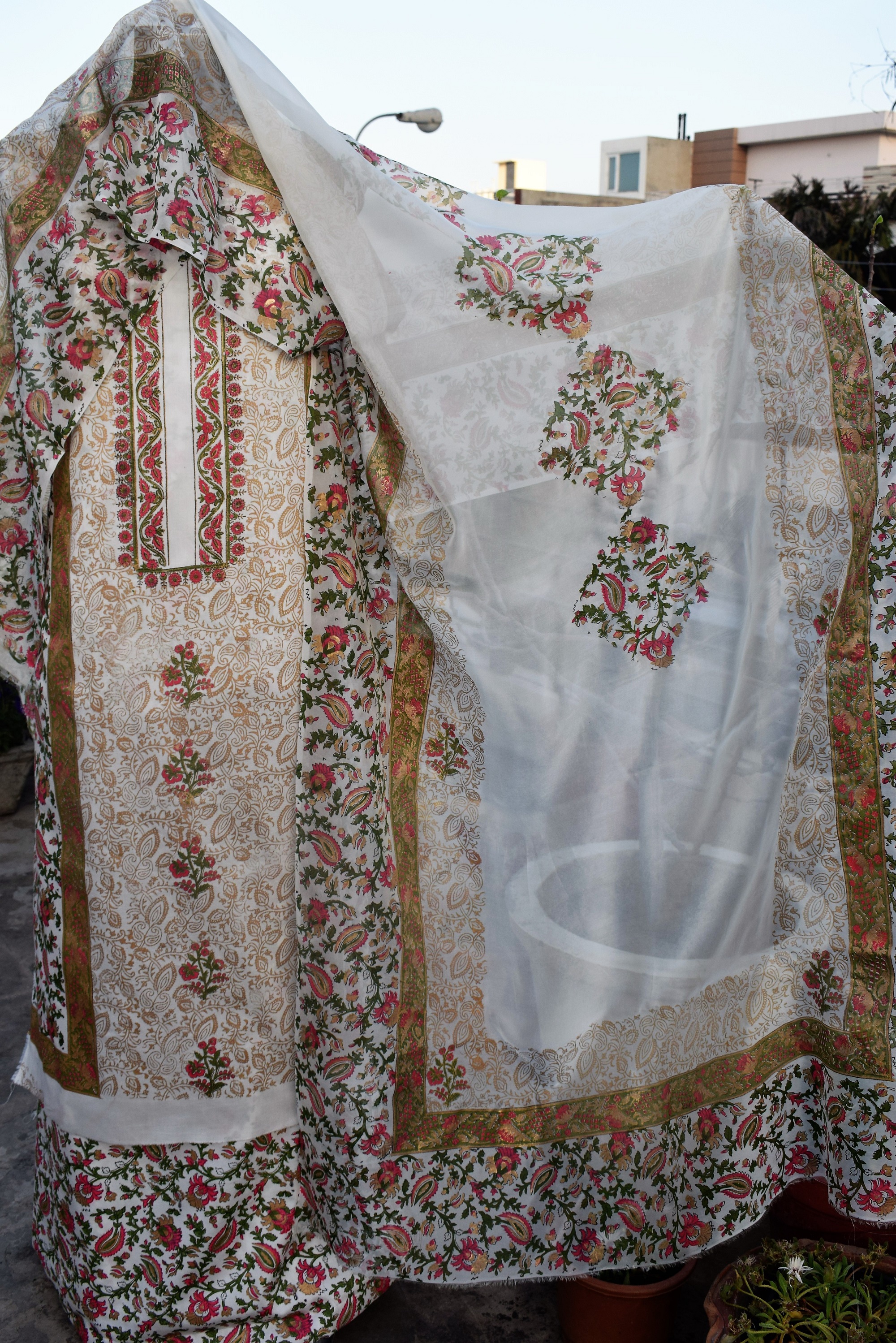 block printing suits