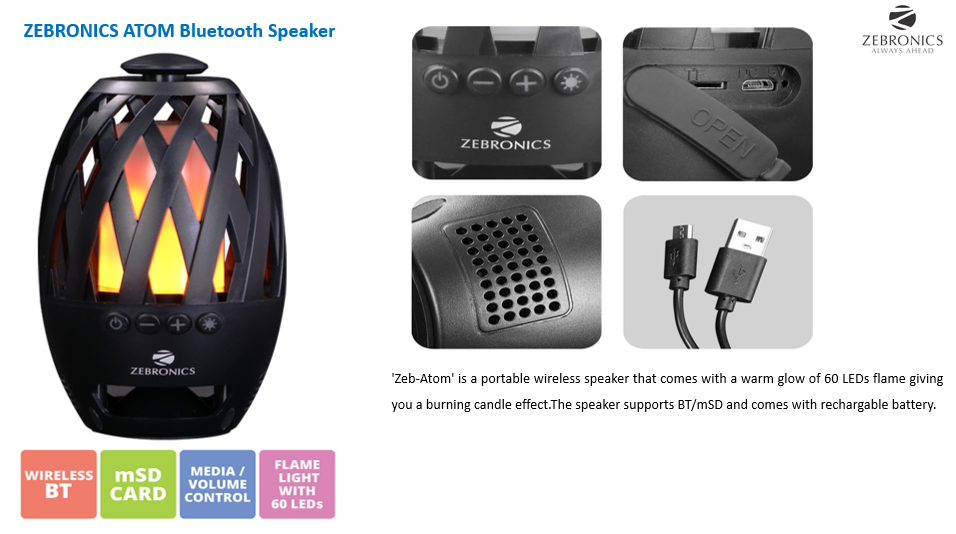 zebronics atom speaker
