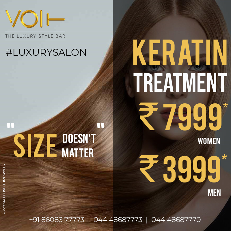 Keratin Treatment In Chennai Get 25 Off On Volt Luxury Style Bar