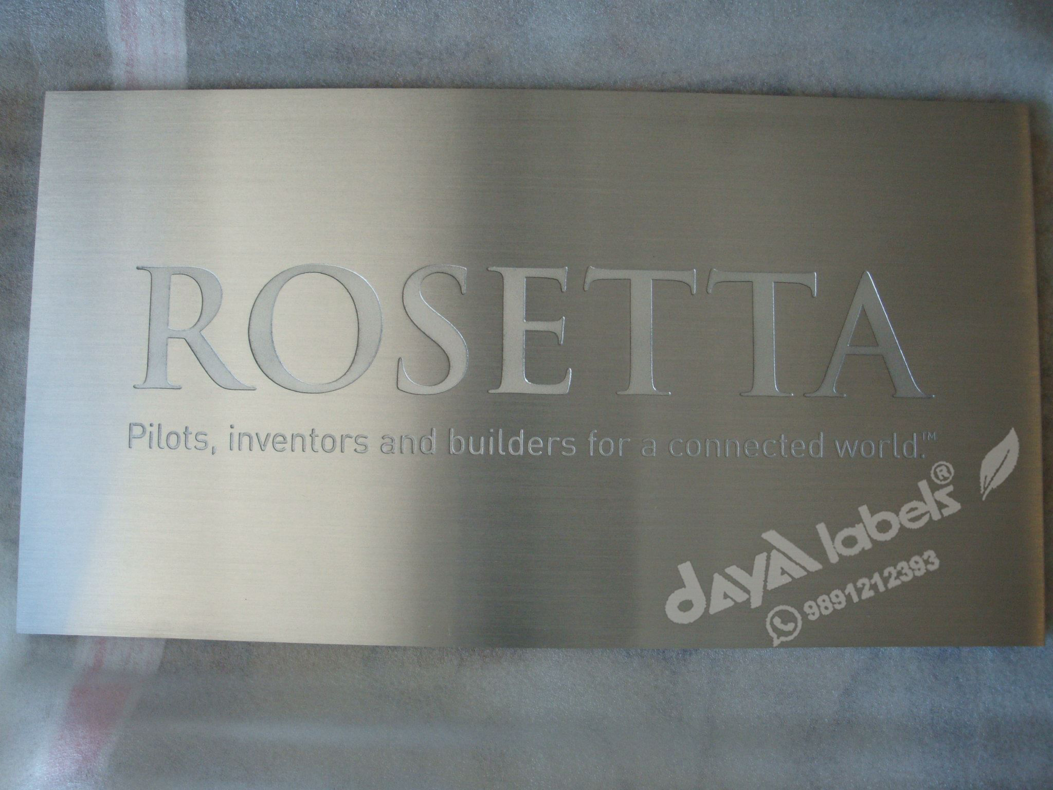 Designer Steel Brush Name Plate Manufacturer Dayal Labels