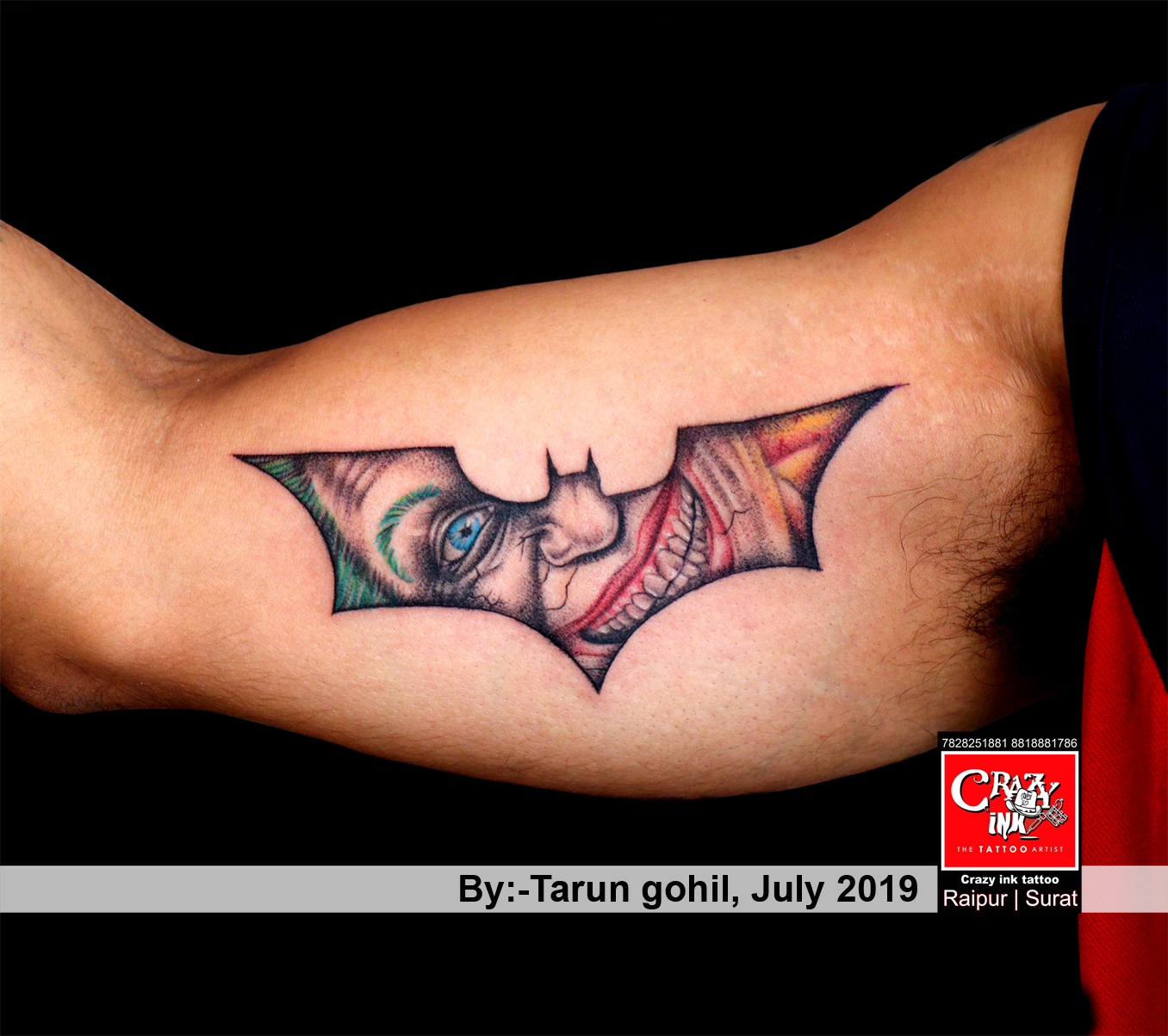 Joker Tattoo Batmen Symb Crazy Ink Tattoo Body Piercing In Raipur India