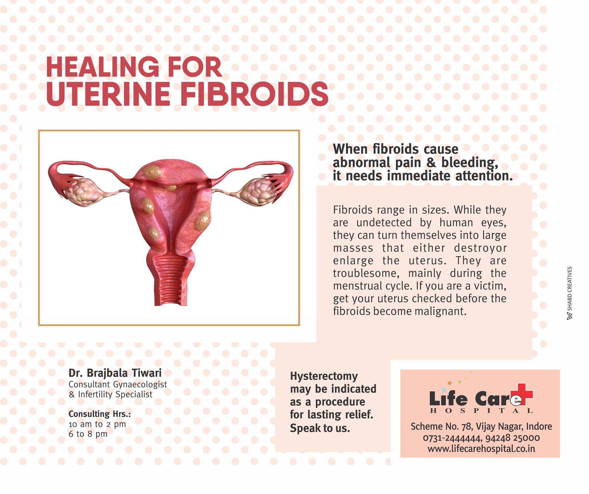 Fibroids are abnormal growths that develop in o... main image