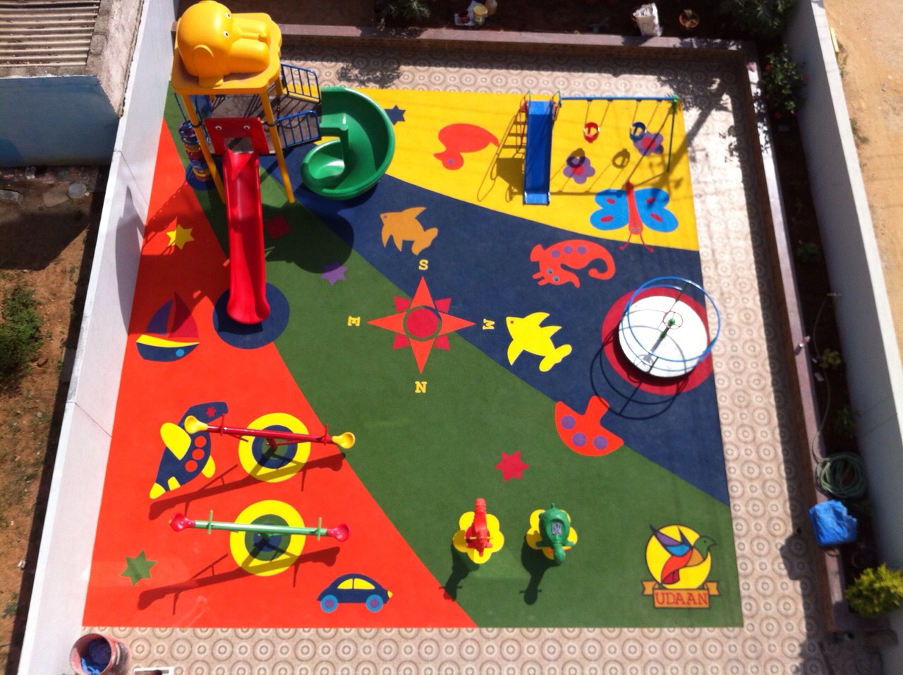 children's safety outdoor flooring outdoor sa Kinderplay Equipments