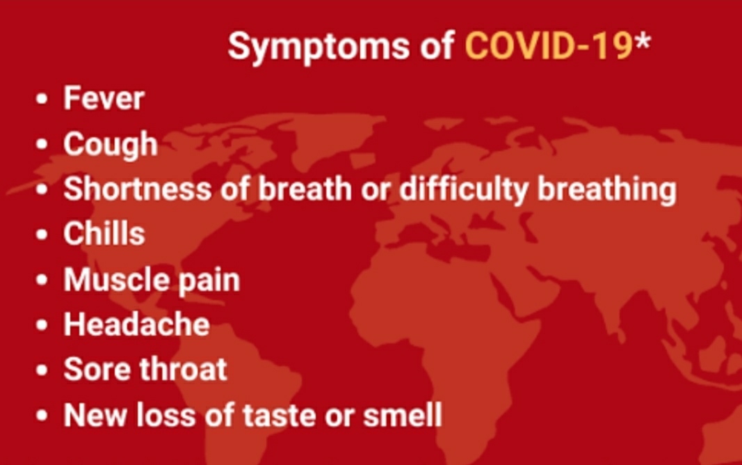 KNOW THE SYMPTOMS OF CORONA VIRUS. CONTACT DESI... main image