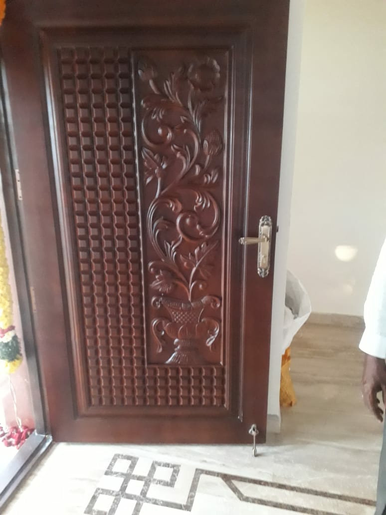 Teak wood door manufacturer in Omr JF Arts
