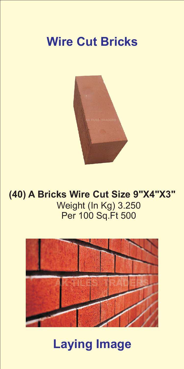 wire cut bricks for show wall we are authori AK TILES TRADERS