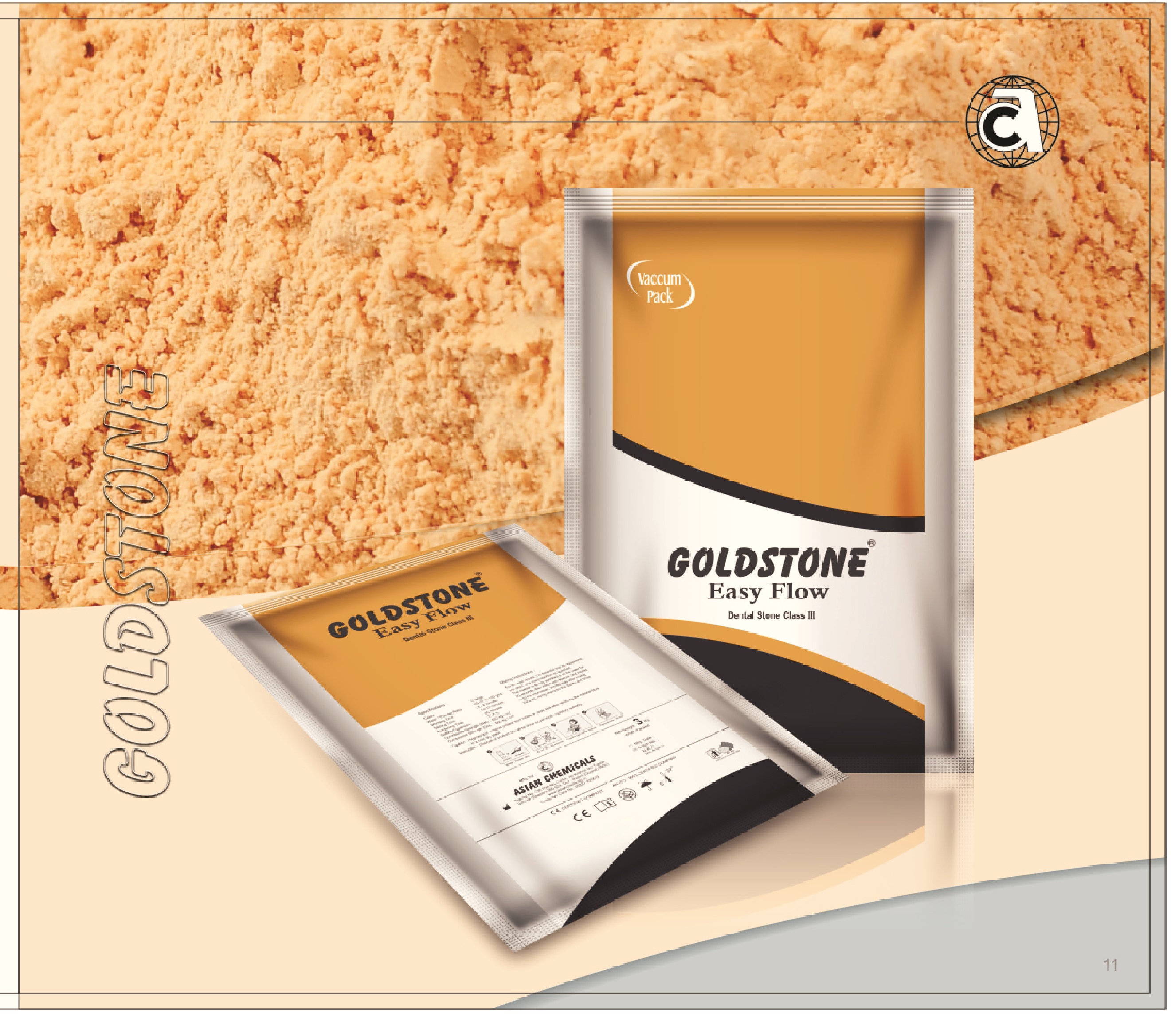 GOLDSTONE Easy Flow Dental Stone Type III Asian Chemicals