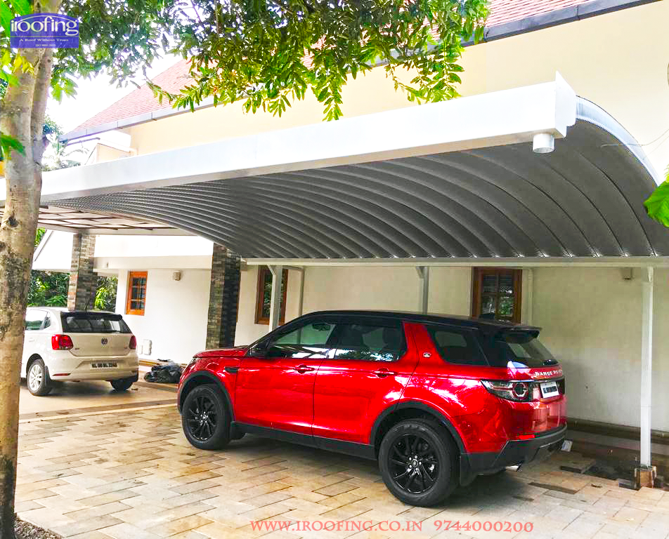 Truss less cantilever car I Roofing Enterprises in Kochi, India