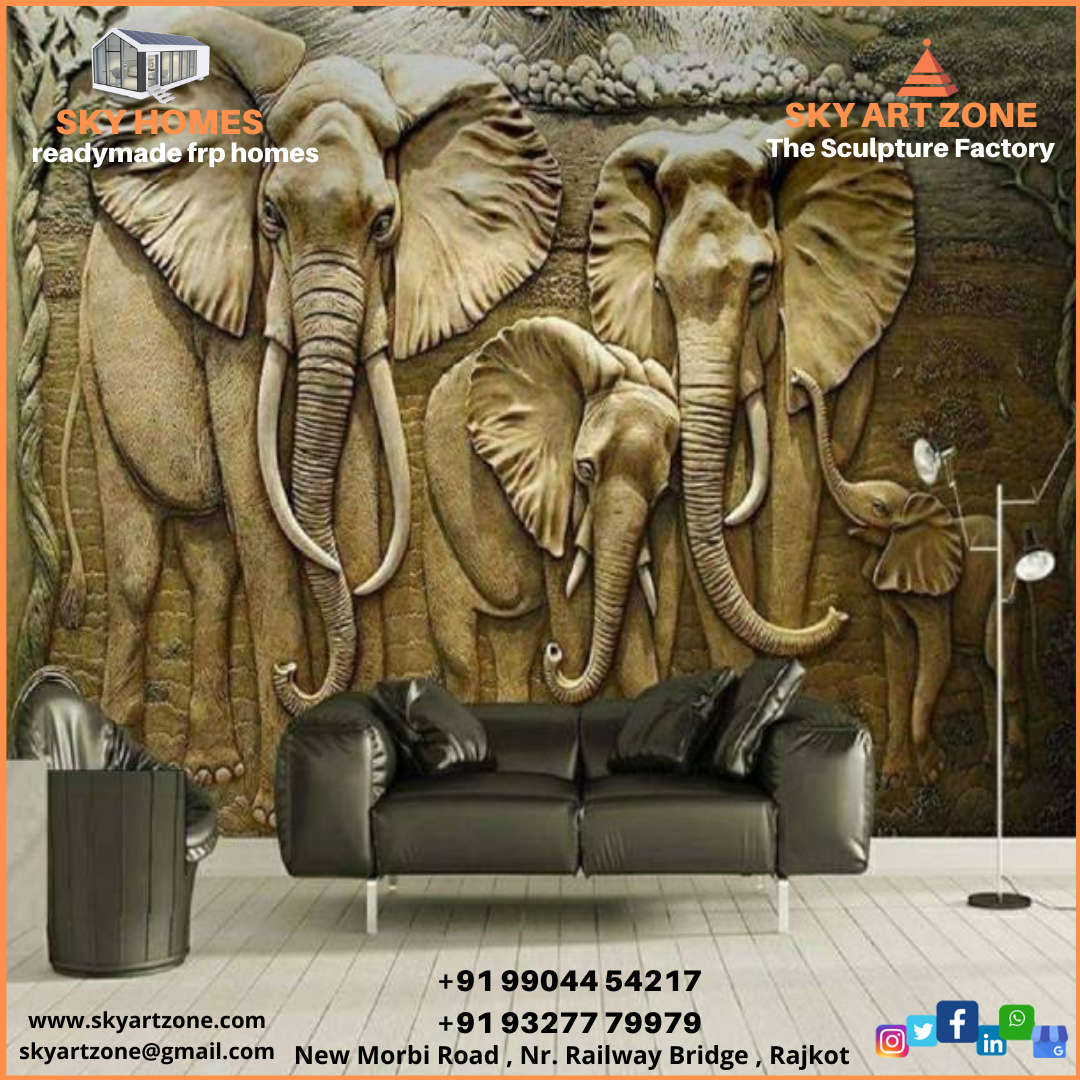 Fiber Wall Mural Sculpture We are Wide range Sky Art Zone