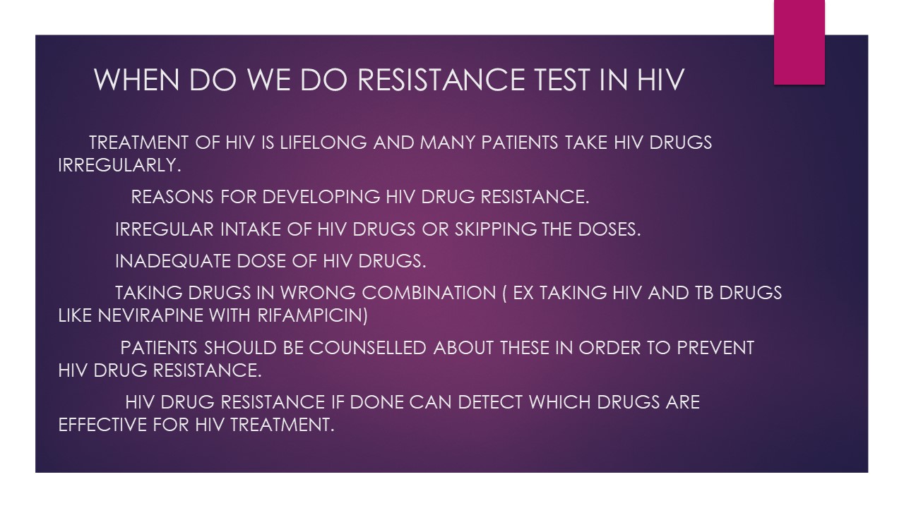 REASONS FOR DEVELOPING HIV DRUG RESISTANCE main image