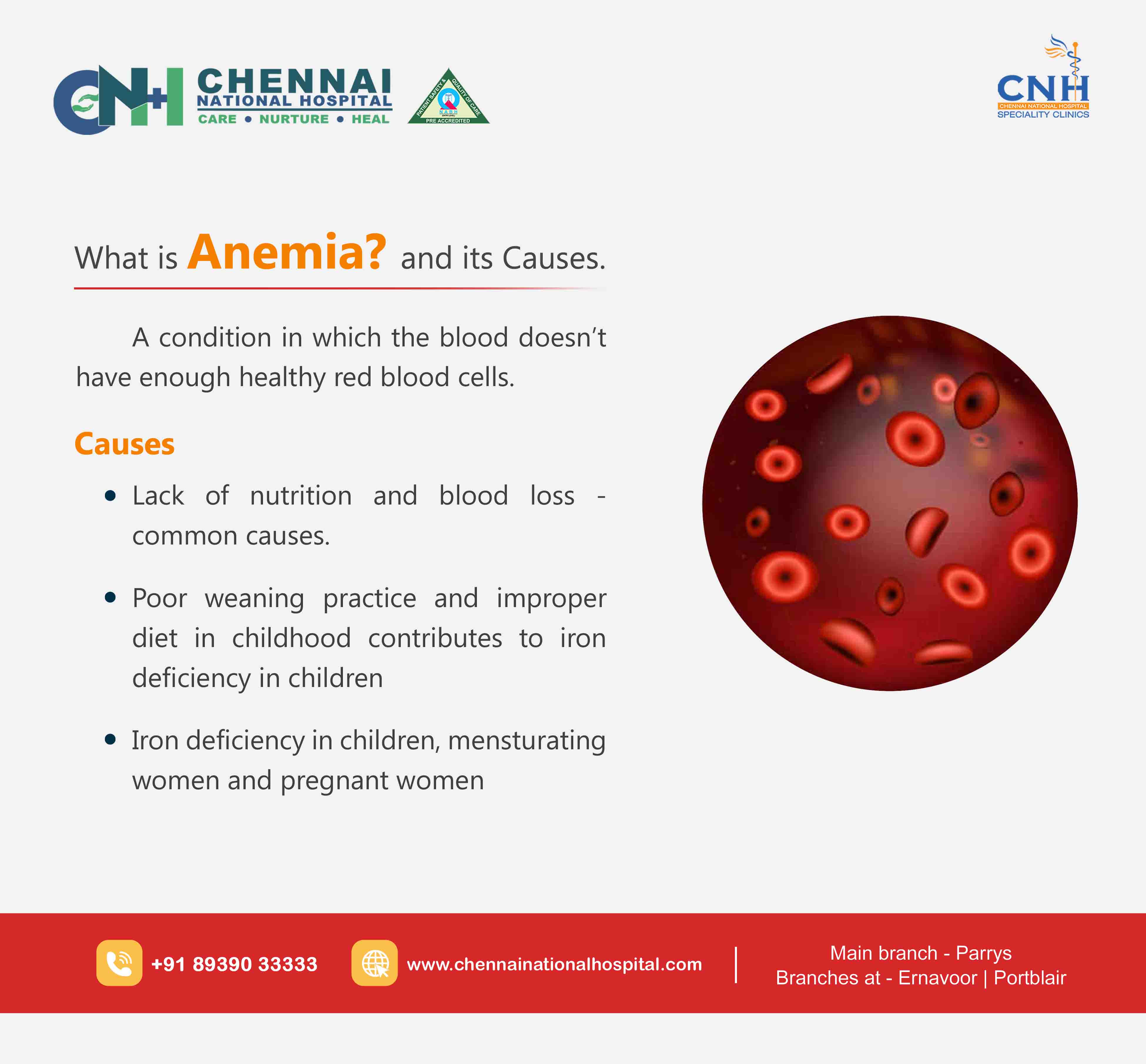 What is Anemia? and its Causes. A condition in which the blood doesn’t