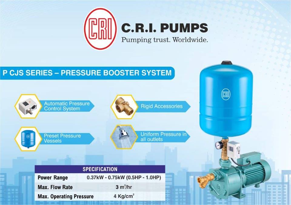 Booster pumps & pressure pumps in CRI pumps d Nessa Enterprises Pvt
