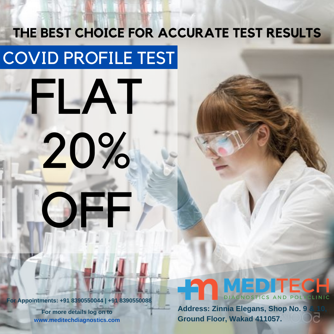 Covid Profile Test Flat 20% OFF at Meditech Diagno... main image