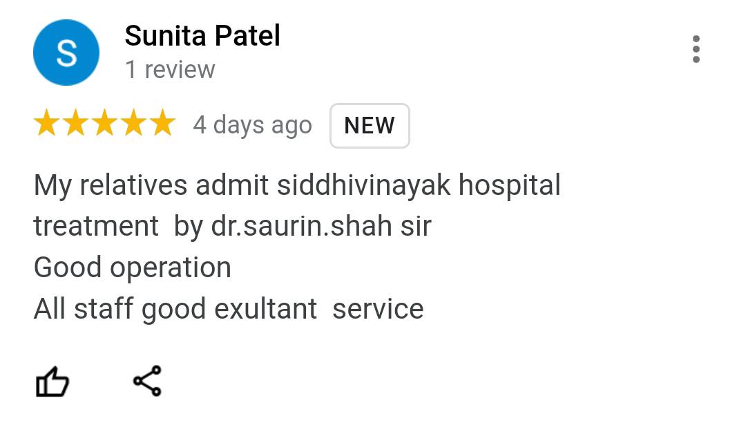 Review by Ms Sunita Patel - 


My relatives admit ... main image