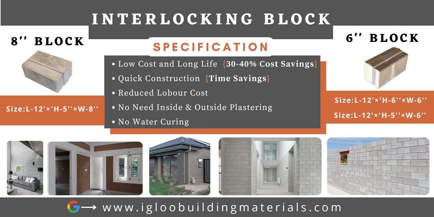 Interlock Bricks in Edamalaipatti Pudur Trich IGLOO BUILDING MATERIALS
