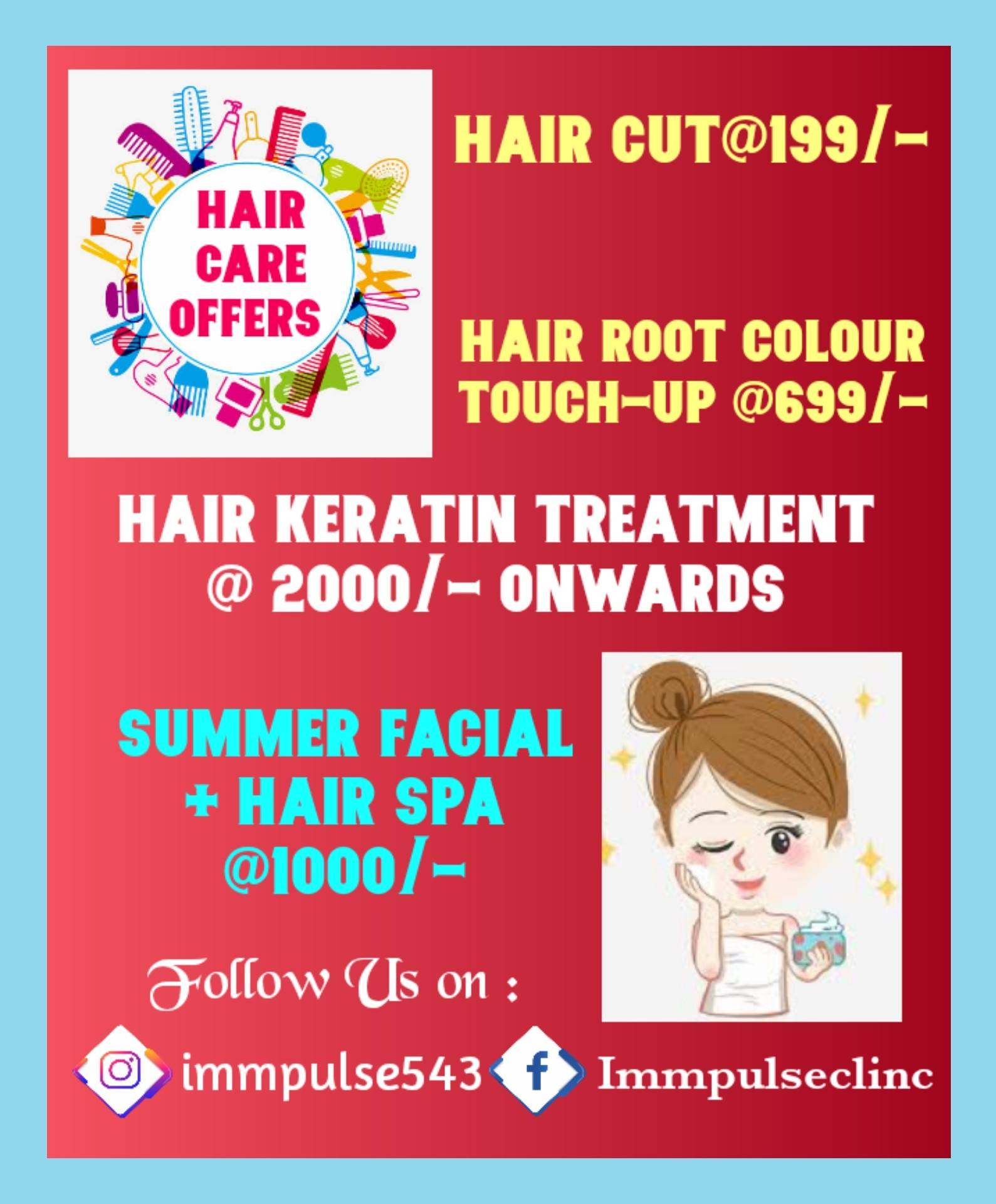 Summer new exciting offers!!

Hair cut only @19... main image