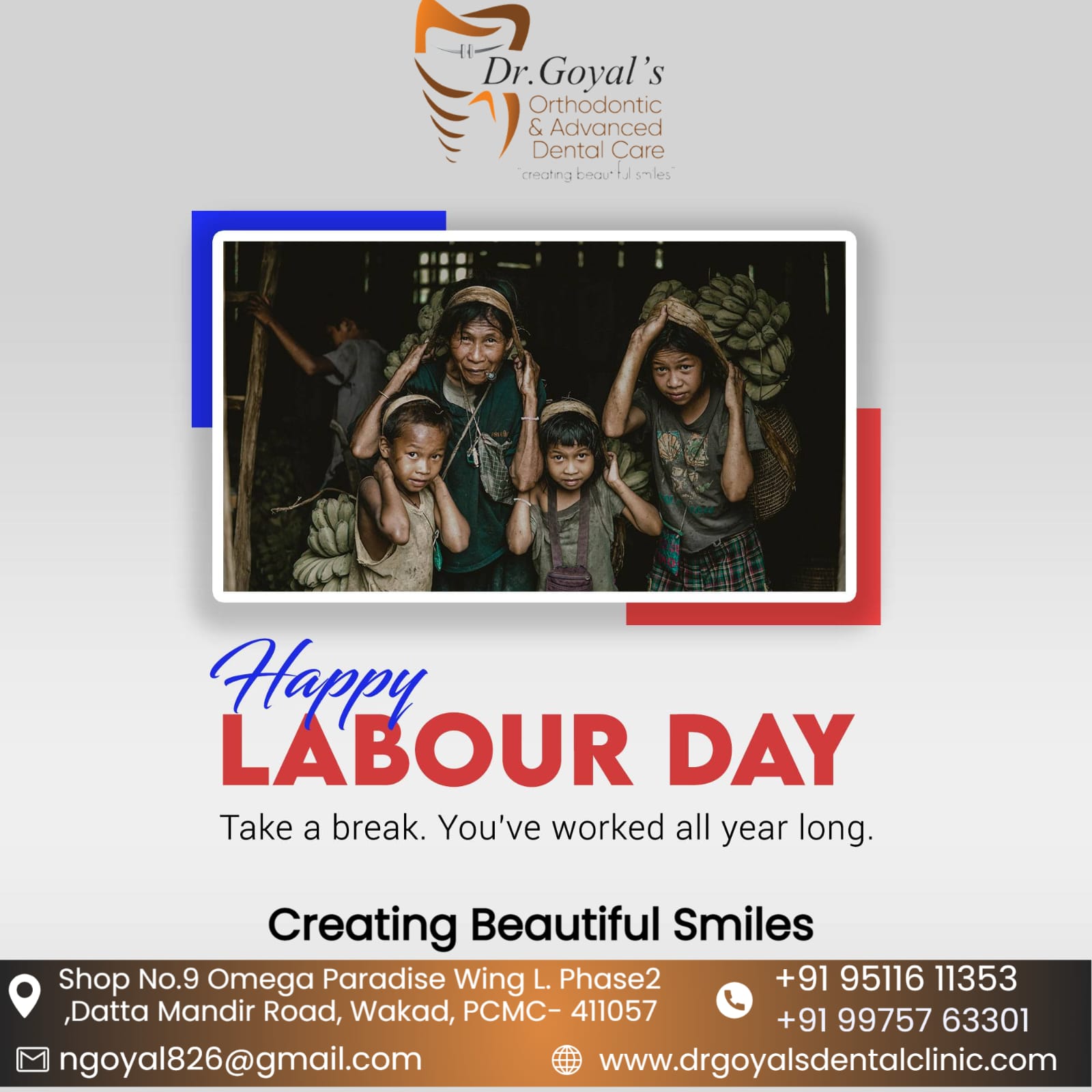 Happy Labour Day to all from Dr Goyal's Orthodo... main image