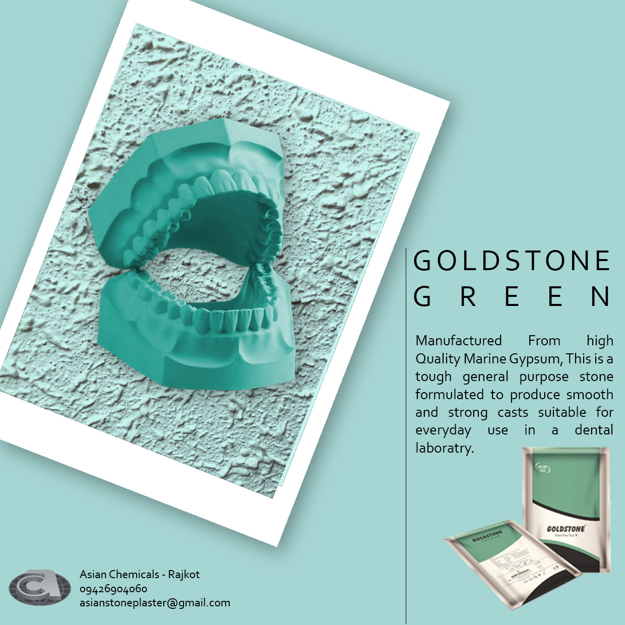 Gold Stone Dental stone type III Dental ston Asian Chemicals