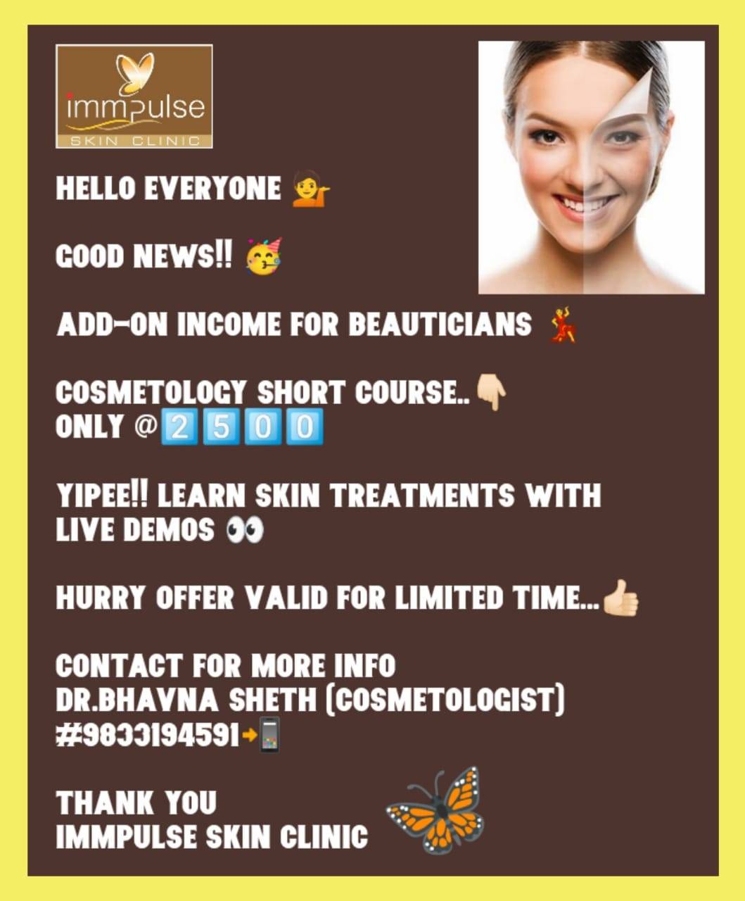Dr.
Bhavna Sheth 
Cosmetology Short Course 
Add... main image