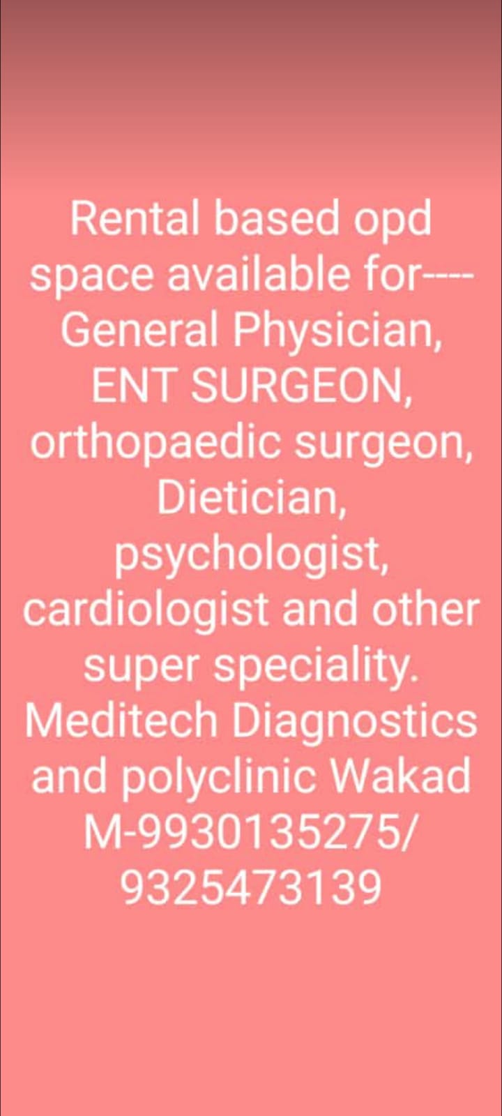 Rental based general physician, ENT surgeon, ortho... main image