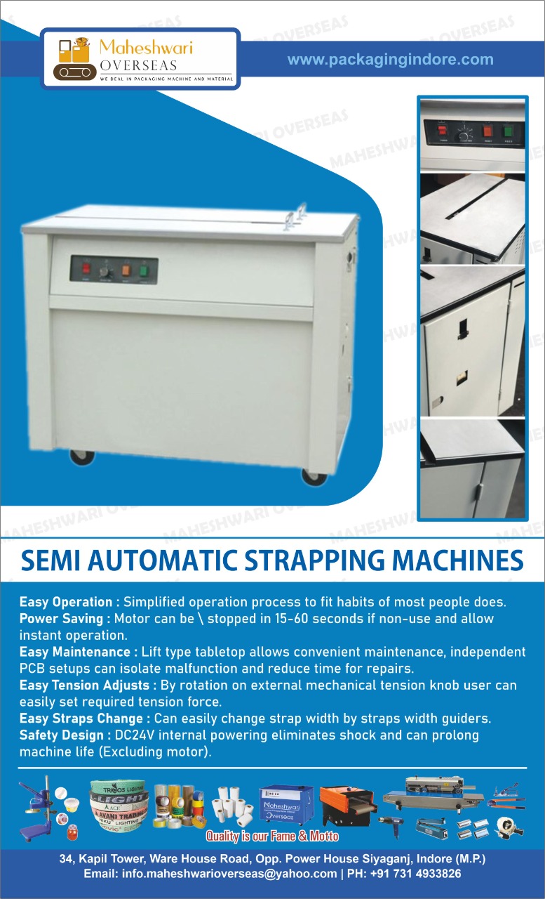 BOX STRAPPING MACHINE Specification *Easy Maheshwari Overseas