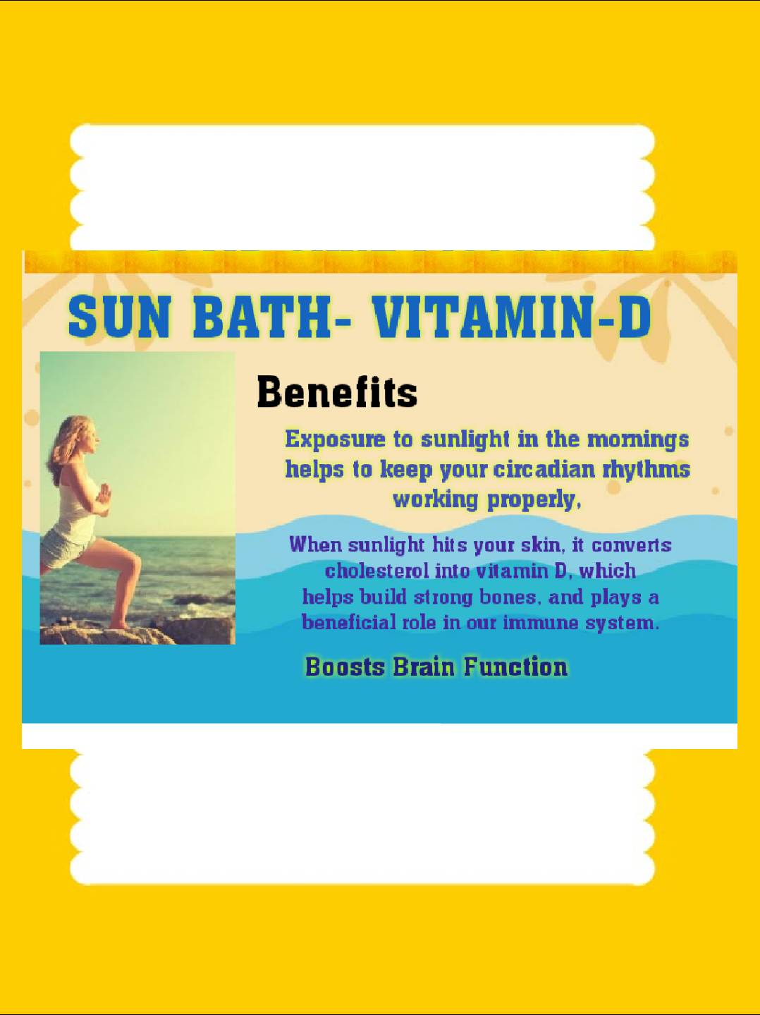 Naturopathy and Sunbath Sunbathing can help regul