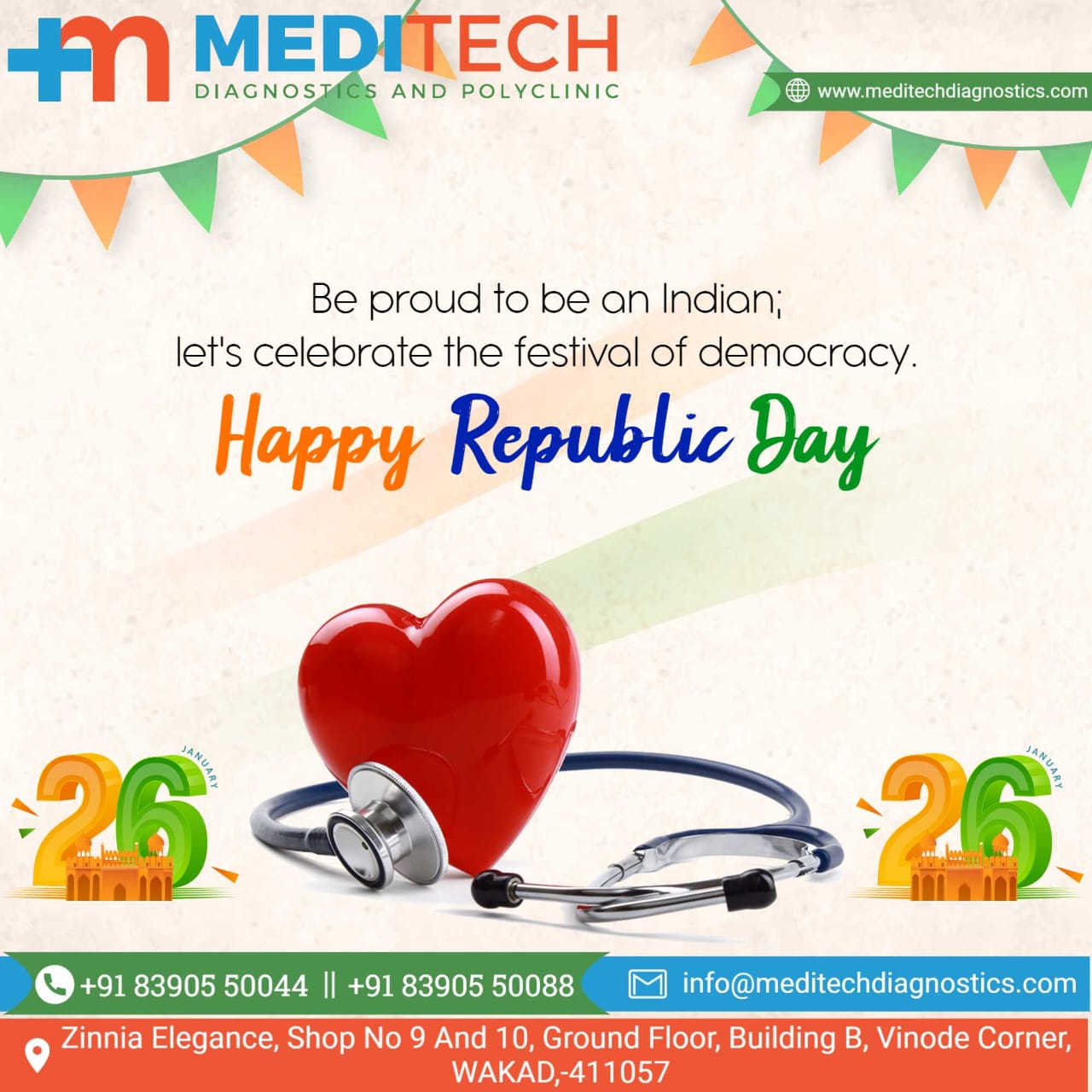 Happy Republic Day to All of from MEDITECH DIAGNOS... main image