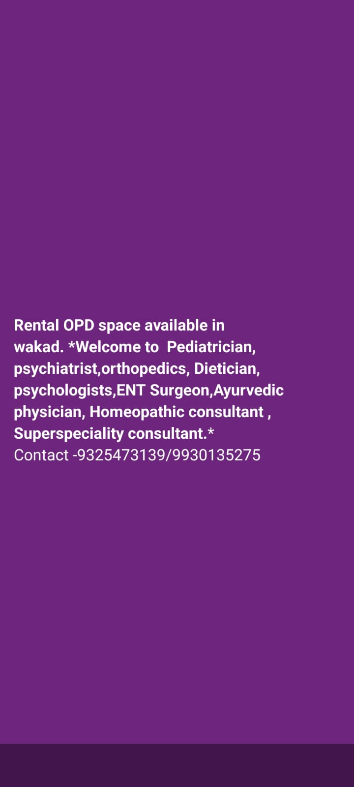 Rental OPD Space is available in Wakad. Welcome To... main image