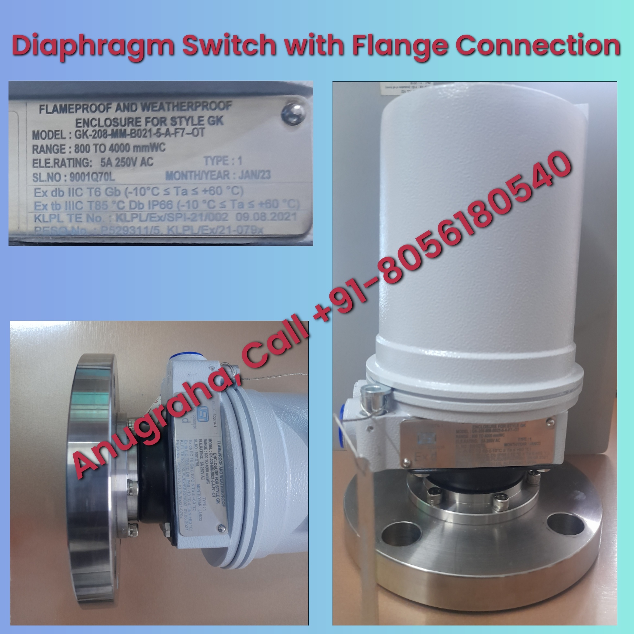 Make SWITZER (A group of WIKA), Distributor Anugraha Engineering