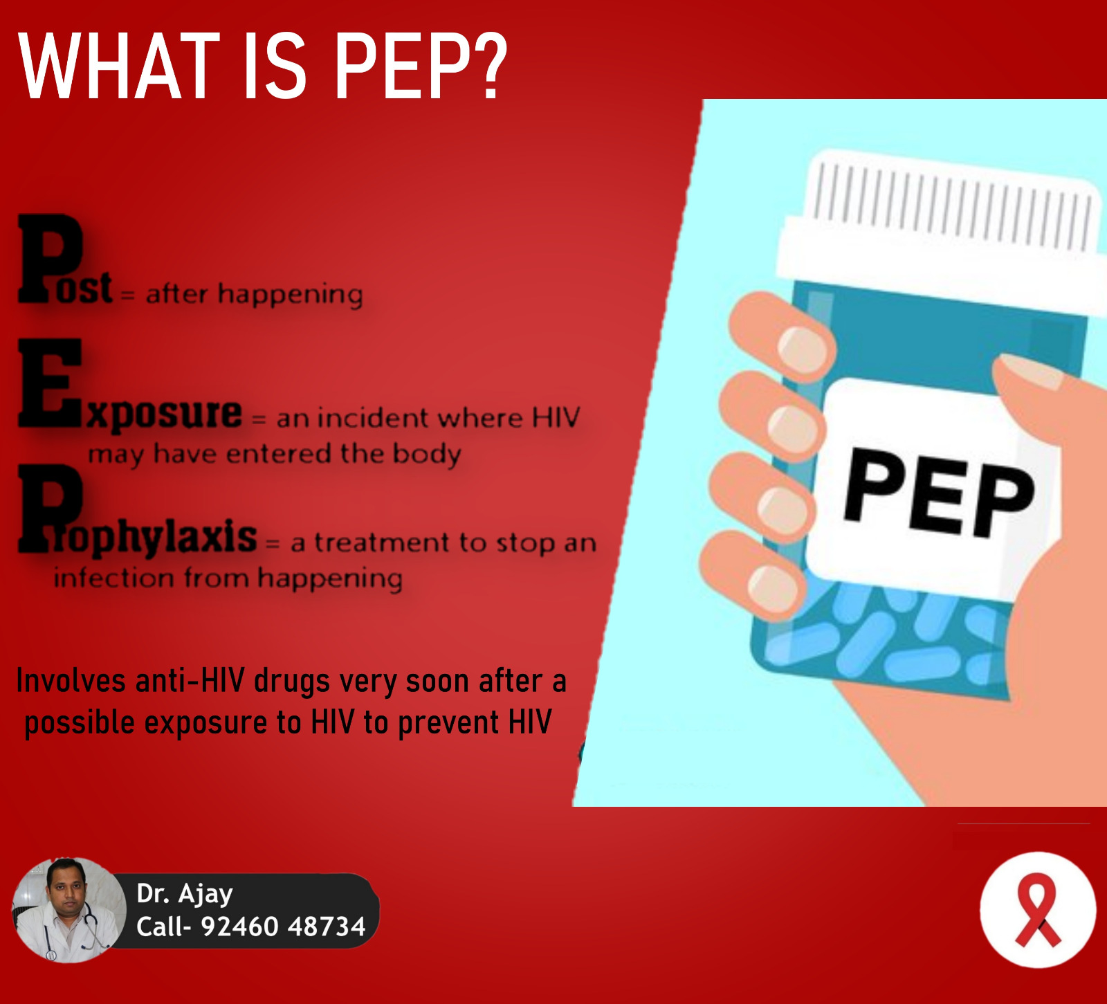 PEP IS  POST EXPOSURE PROPHYLAXIS

It is used t... main image