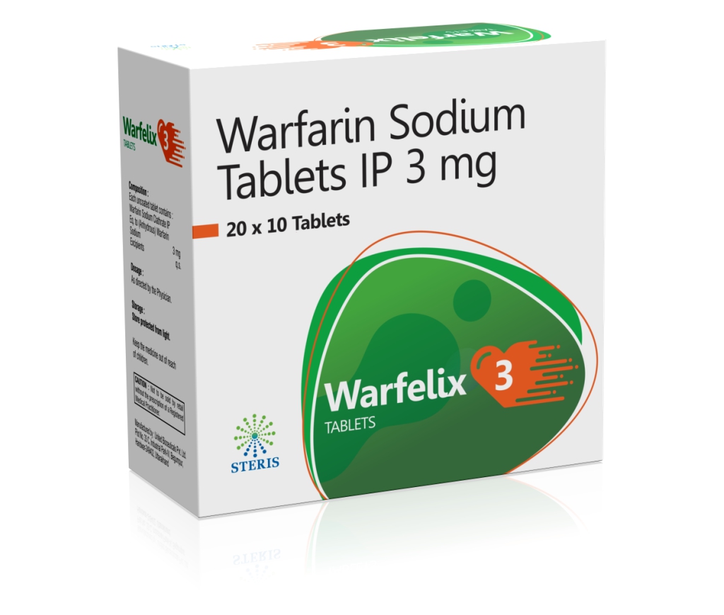 Warfarin sodium Warfelix is a medication that Steris Healthcare PVT Ltd