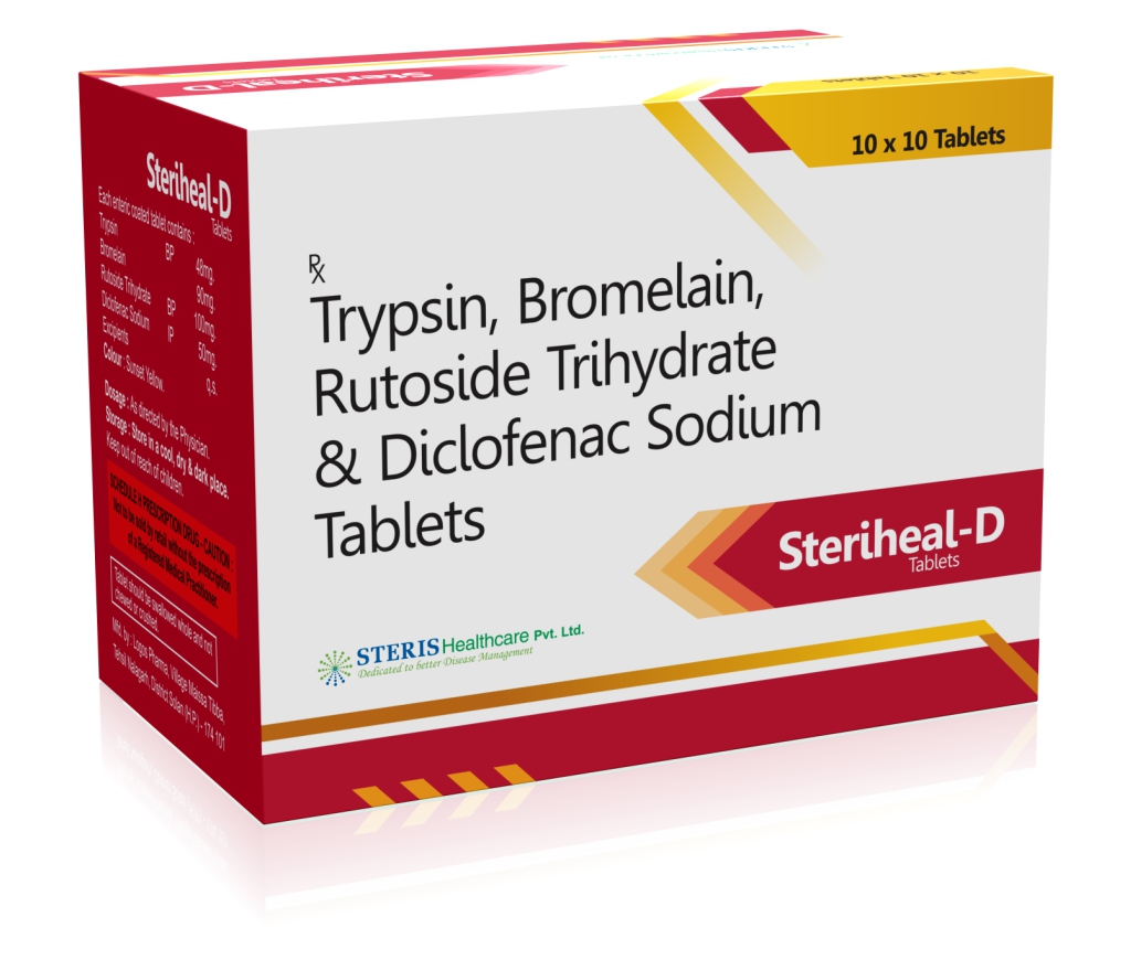 Trypsin, Bromelain, Rutoside Trihydrate & Dic Steris Healthcare PVT Ltd