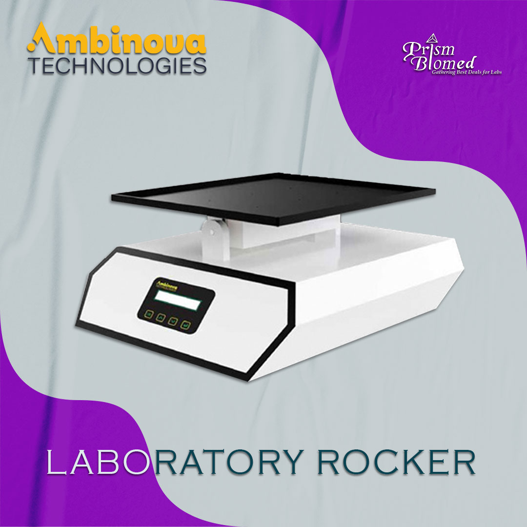 LABORATORY ROCKER items on top of the surfac PRISM BIOMED