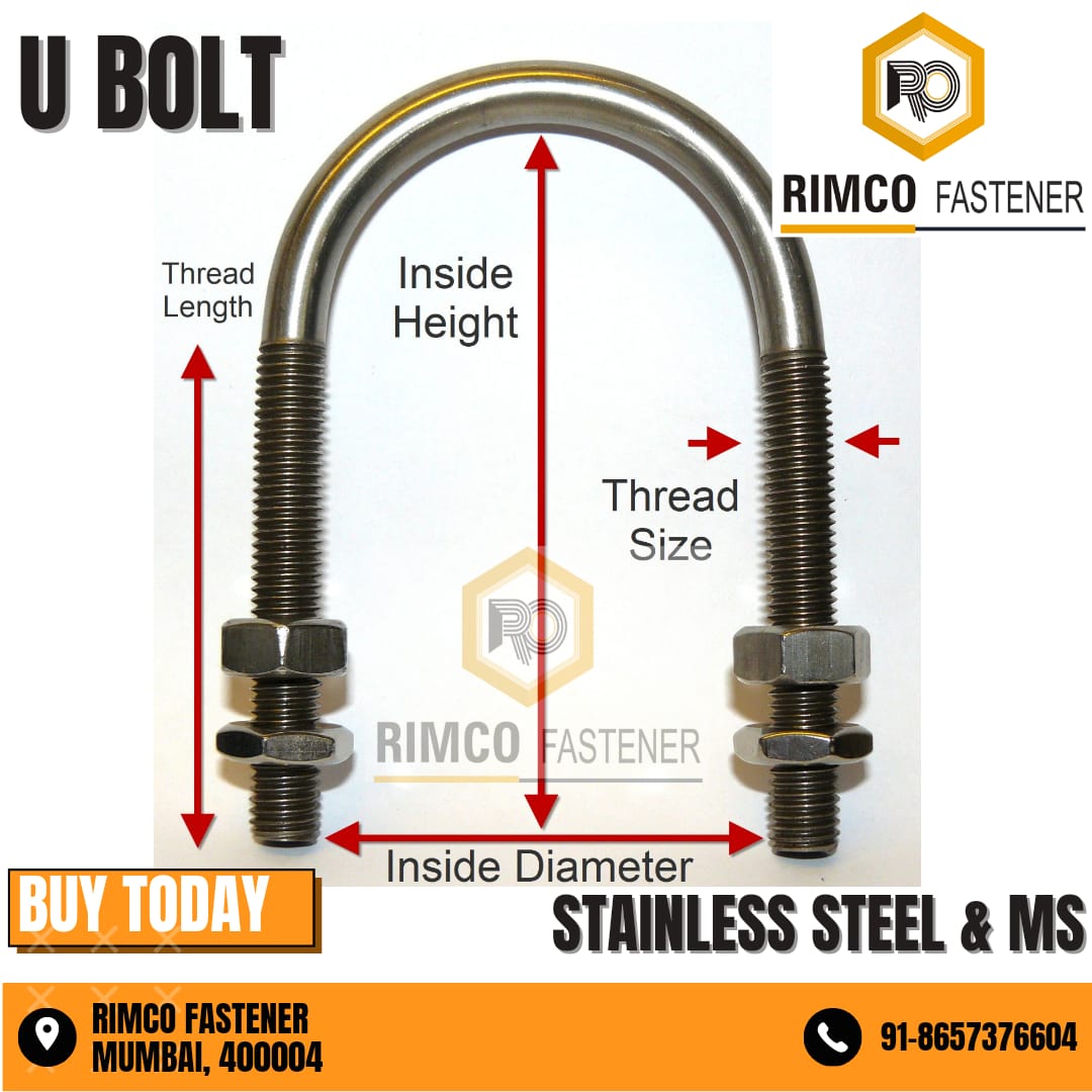 STAINLESS STEEL U BOLT Stainless Steel U Bolt Manu RIMCO FASTENERS
