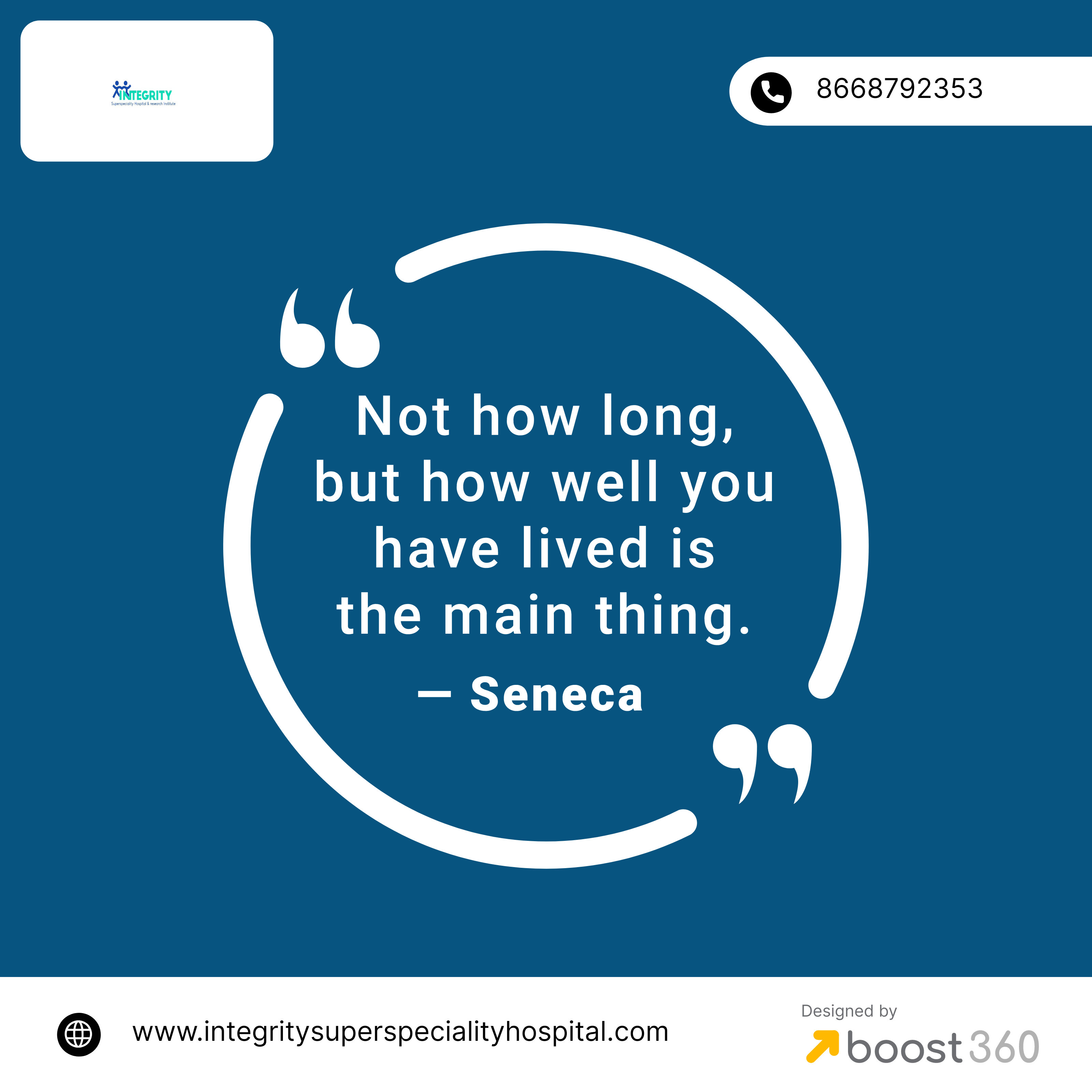 Not how long, but how well you have lived is the m... main image