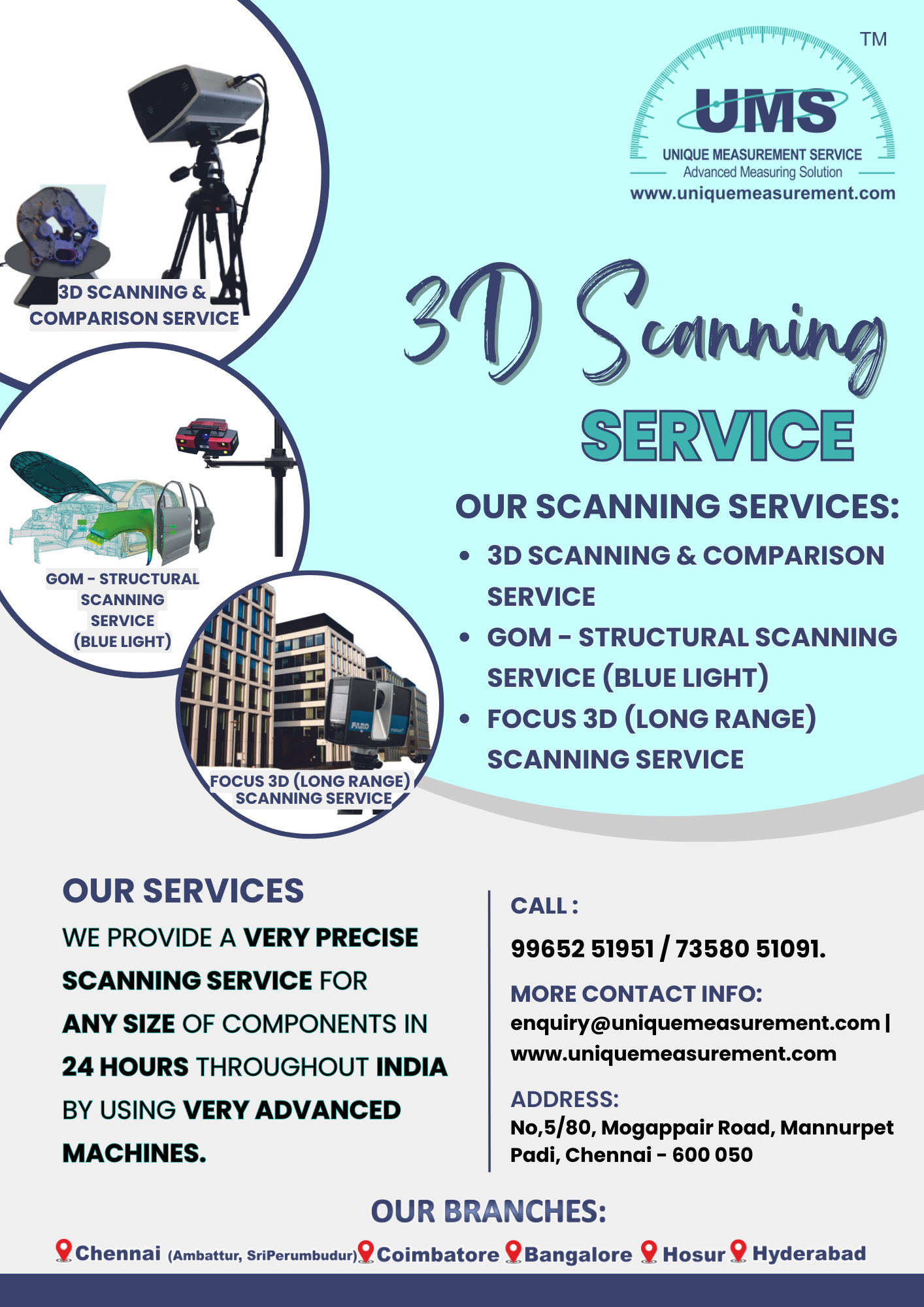 3d scanning service UNIQUE MEASUREMENT SERVICE in Chennai, India