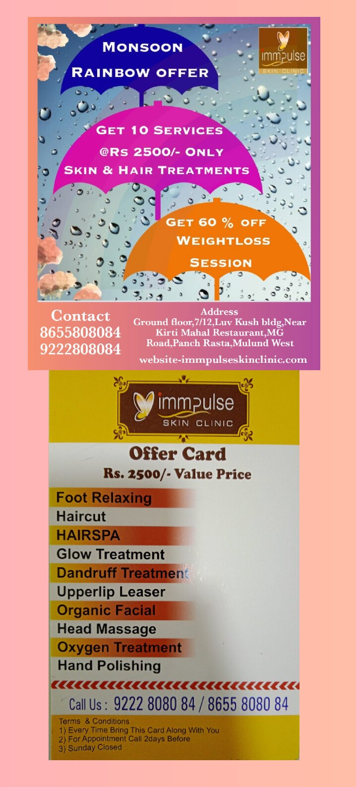 Monsoon rainbow offer
get 10 services in 2500 o... main image