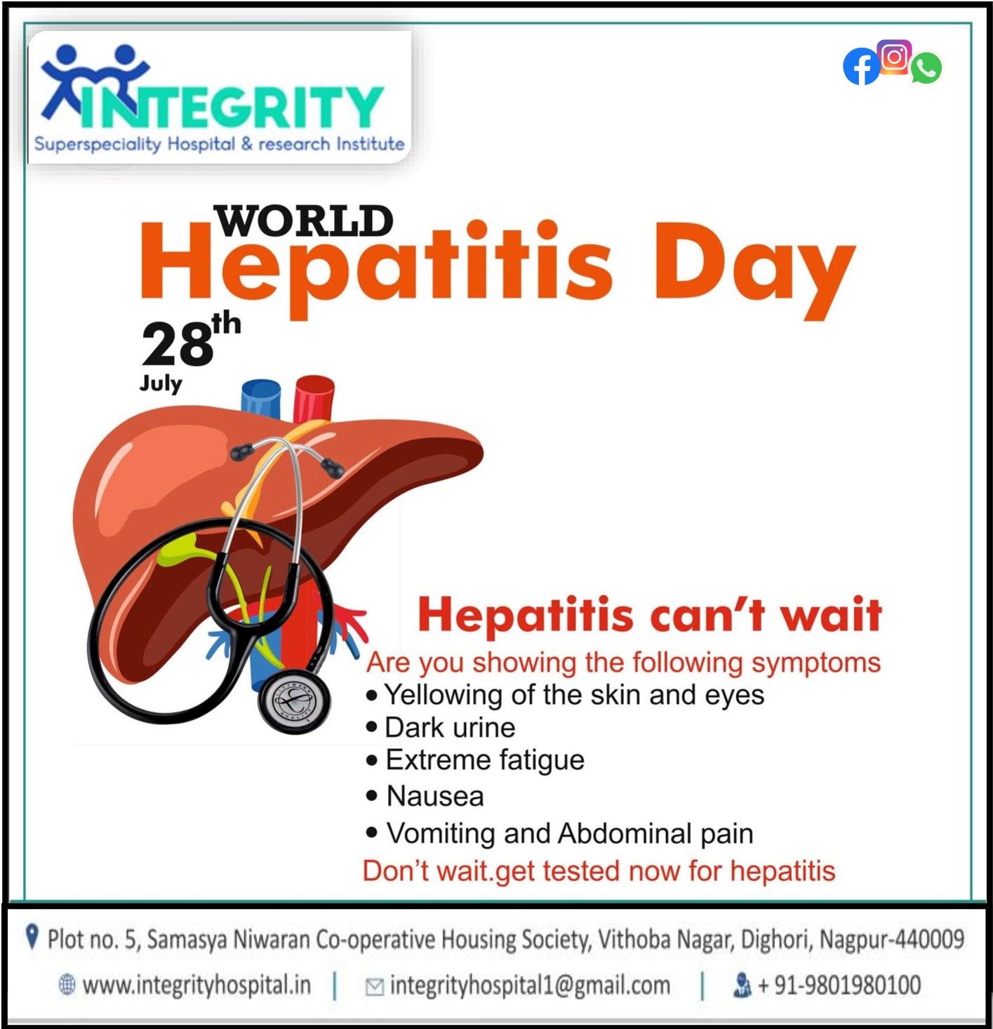 World Hepatitis Day - JULY 28th
World Hepatitis... main image